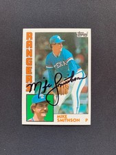 Mike Smithson Signed 1984 Topps #89 Card Texas Rangers Autograph COA