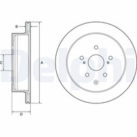 2X Bremsscheibe Delphi BG4929C FüR Lexus RX 350 AWD GGL15_ GGL15R 450H GYL10