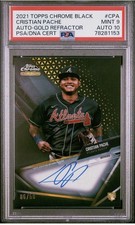 2021 Topps Chrome Black Cristian Pache Gold Auto /50 PSA 9 Auto 10 Braves RC