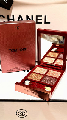 TOM FORD Eye Color Quad Shimmer Eyeshadow Palette Gold Brown Pink 0.19 oz