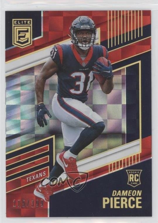 2022 Panini Donruss Elite Rookies Red 105/399 Dameon Pierce #161 Rookie RC oh8