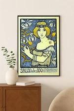 🌟Salon des 100 - Art Nouveau Poster by Paul Berthon c1910s - 24x32”🌟