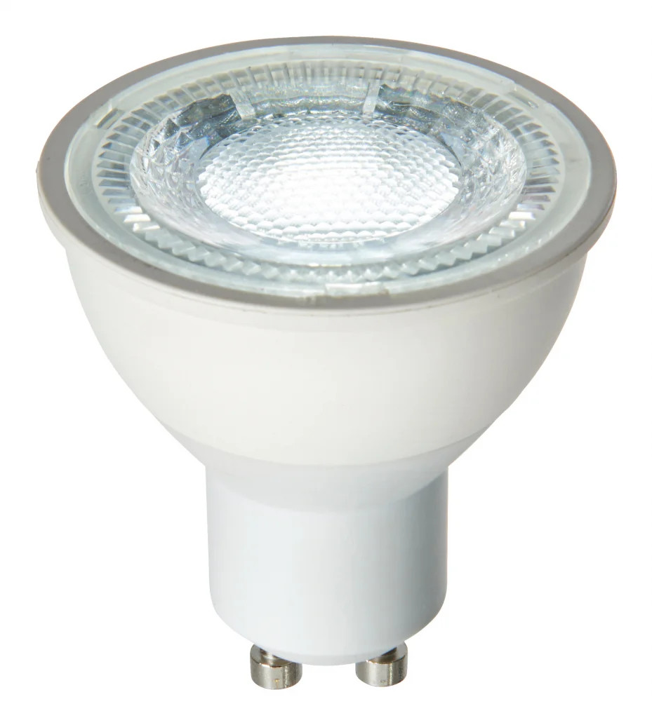 Light Bulb White 7w SMD LED GU10 6000K Non Dimmable 680lm =75w 60° Beam Saxby