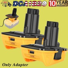 1/2PK DCA1820 20V MAX To 18V Adapter Converter For Dewalt 20 Volt Li-Ion Battery