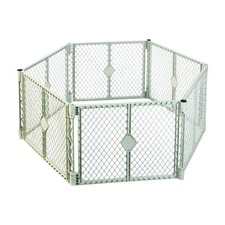 North States 8666 Light Gray Plastic 6-Panel Child Safety Gate 26 H x 18.5 W in.