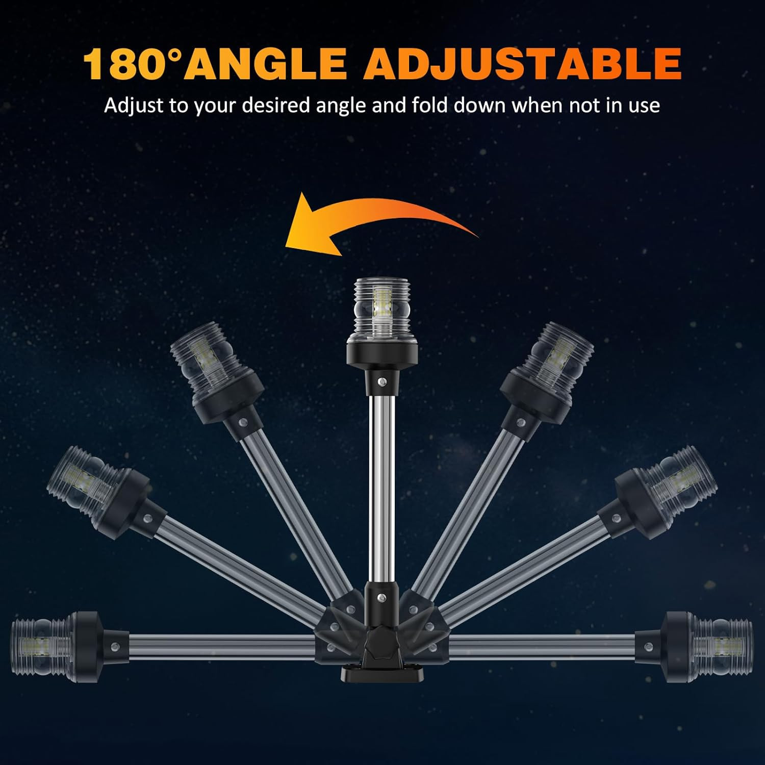 SCYONBARCO 12 Inches Anchor Light Stern Lights for Boats LED Waterproof IP67 ...