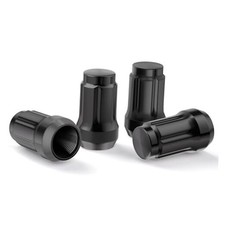 Lug Nuts 1/2 x 20 Closed End Tuner Lug Nuts 1.38" 35mm 1/2-20 Black 6 Spline