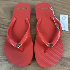 New Womens Tory Burch Solid Thin Bright Samba Thong Flip Flops Sandals Size 7 M