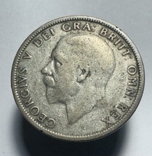 1928 One Florin England Great Britain Silver Coin Fine Detail .500 Silver -1134