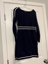 Ralph Lauren Long Sleeve Nautical Dress Navy Medium Classic