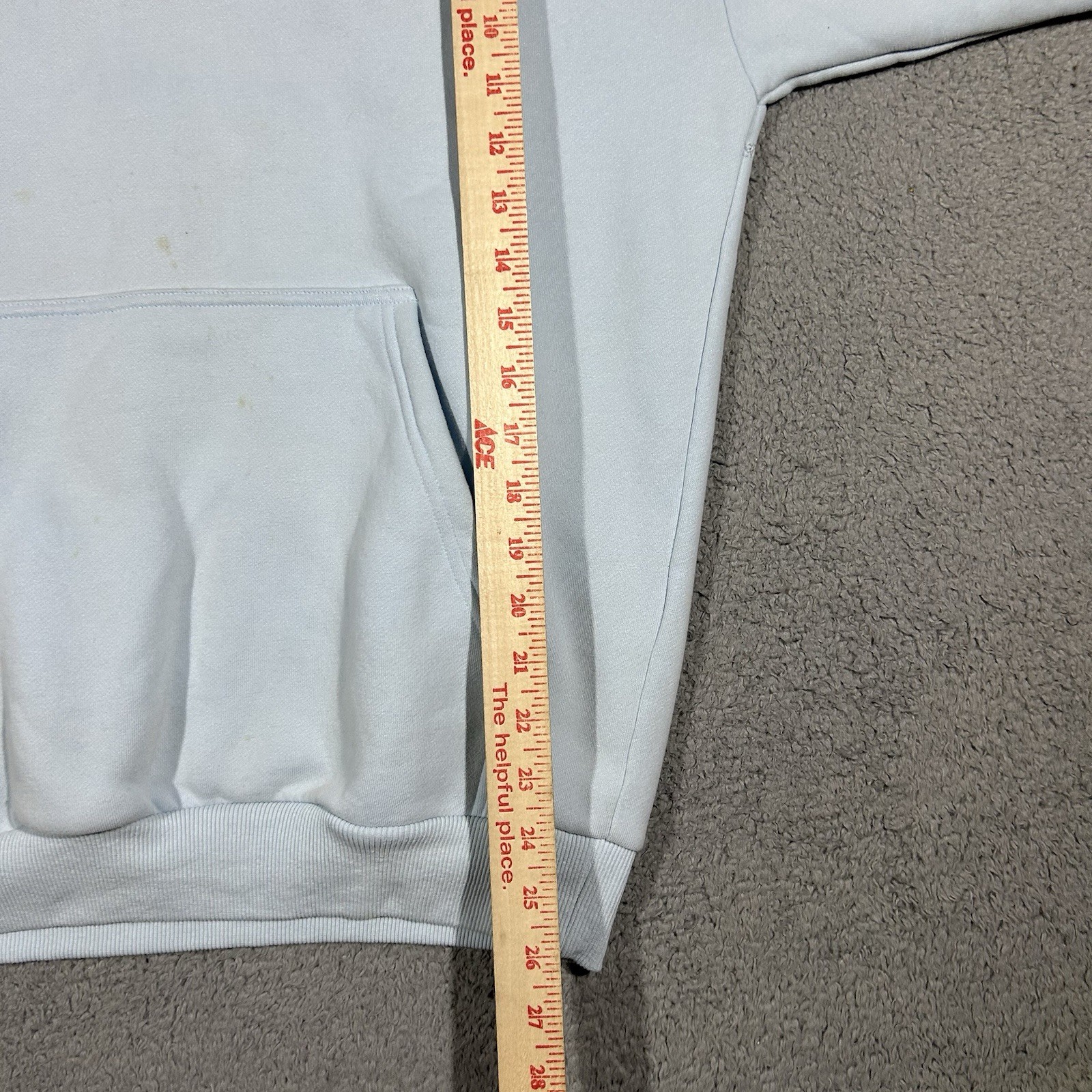 Comfrt Minimalist Hoodie Sky Blue Hoodie Unisex Size Small Oversized #1399