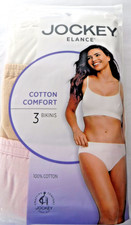 Jockey Elance Bikinis 100 cotton 3 sz 6 pink cosmetic mix 1489