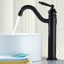 Black Oil Rubbed Bronze Kitchen Sink Basin Faucet Bathroom Mixer Water Tap