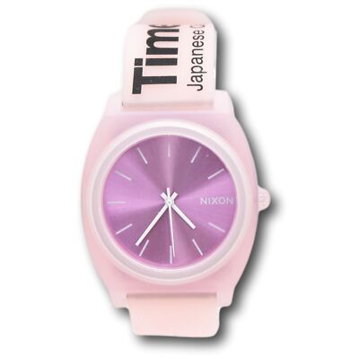 Nixon Time Teller Clear Pink 40mm Invisi-Pink Rubber Strap Watch