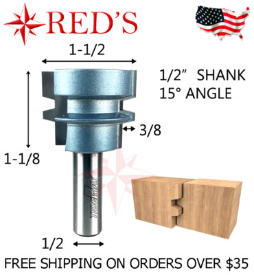 Tideway Carbide IND LC03022408B 1-1/8 Reversible Glue Joint 1/2 shank router bit