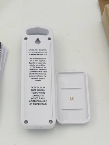 Sensore di umidità temperatura interna ed esterna wireless bianco AcuRite 06002M - Foto 3 di 3