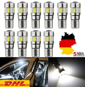 10x Led 6 Smd T10 Auto Innenraum Canbus Standlicht Beleuchtung Lampe Weiss 12v De Ebay