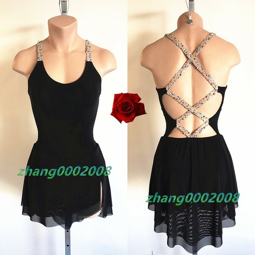 Eislaufkleid. Eiskunstlauf Wettkampfkleid. Wirbelnder Schlagstock Tanz Custom