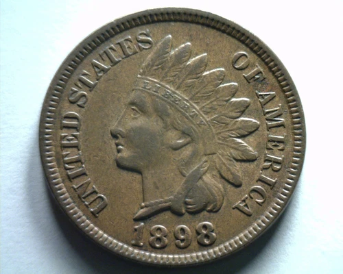 1898 INDIAN CENT PENNY EXTRA FINE+ XF+ EXTREMELY FINE+ EF+ NICE ORIGINAL COIN