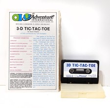 Very *RARE* 3D TIC-TAC-TOE on Cassette for Atari 400 / 800, w/ Information Card image