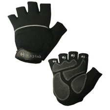 Chaptah Ultra Short Finger Gloves — Medium / Black —AUS STOCK— Bike Bicycle
