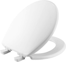 Bemis 730SLEC 000 Round Toilet Seat Slow Close Closed Front Plastic White
