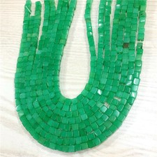 1 Strand/62Pcs 6x6mm Green Malay Jade Cube DIY Spacer Loose Beads 15.5inch HH707