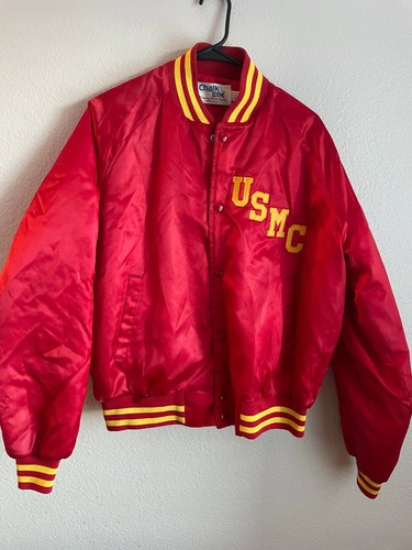 red button down jacket