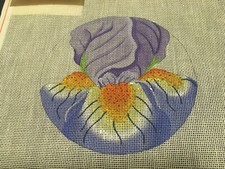 Needlepoint hand painted 10.5 X 10 canvas NEW VTG Sharon  s Discoveries 5.75 dia