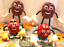 Lot of 4 Vintage Wind up and Bendy California Raisins Figures Lot 6 Loose