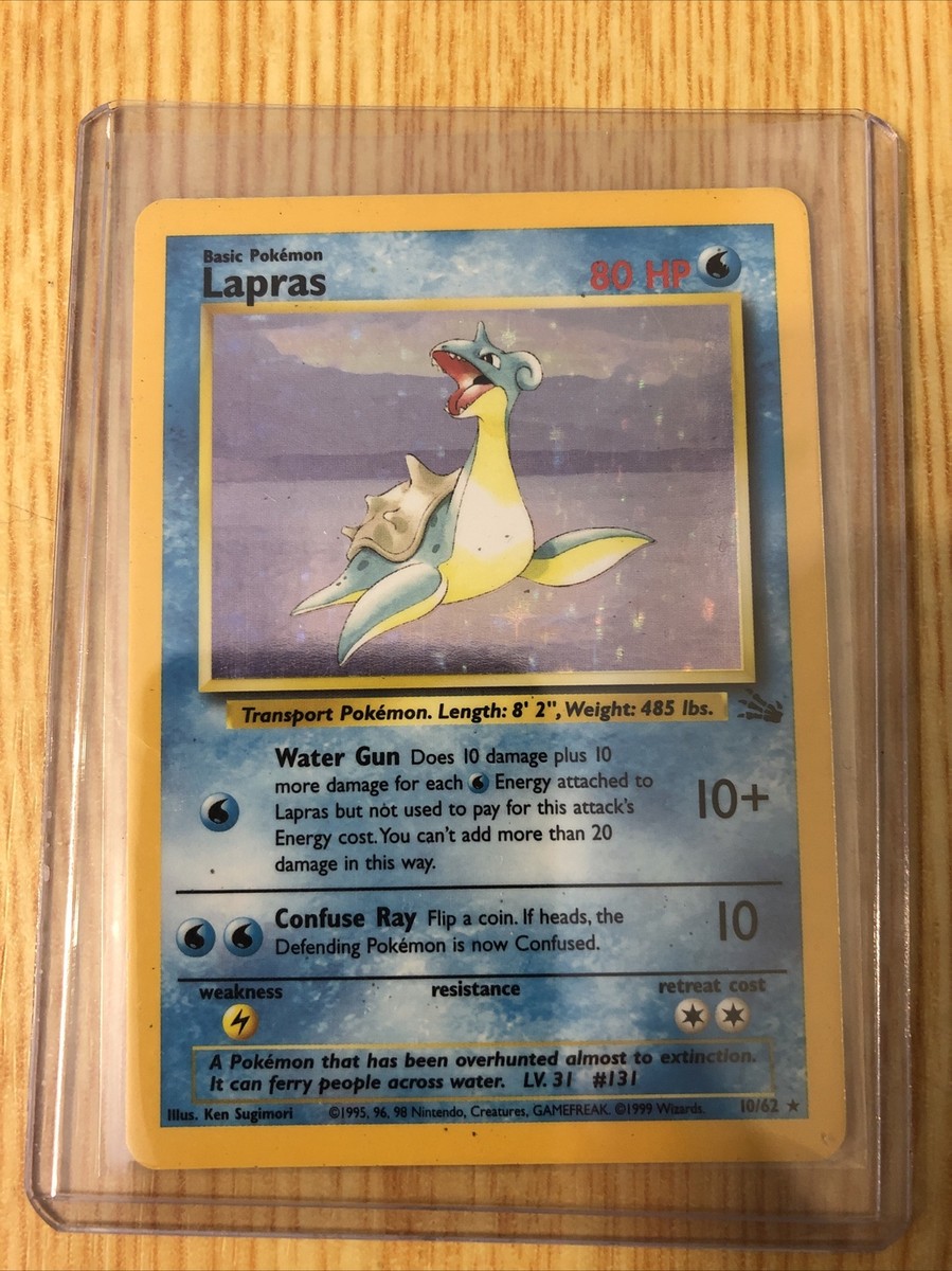 1999 lapras pokemon card #10 Prices | Fossil Colorless Retreat Cost Lapras 10/62 Fossil Set Rare