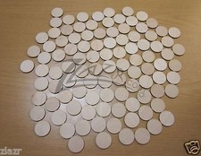100 7/8"x1/8" Wooden Circles Laser Cut Craft Disc Flat Hard wood Shape USA MADE 