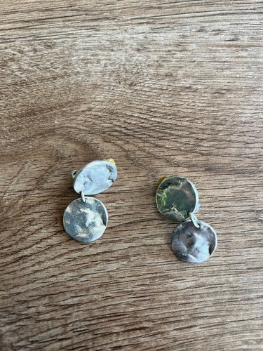 Boucles D'oreilles Vintage N93 - Modèle Occasion Sans Marque - Bijou Rétro