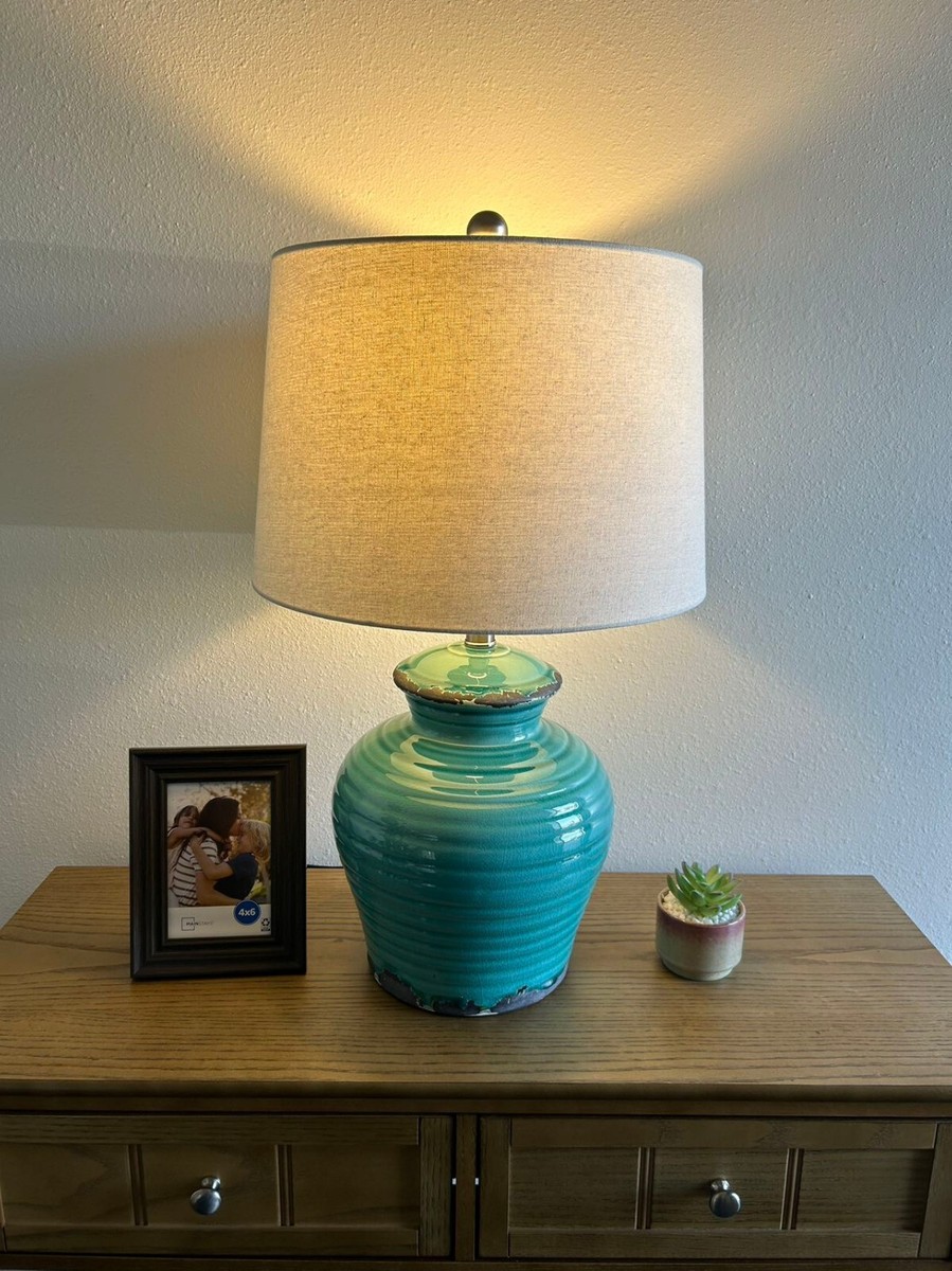 Ceramic Table Lamp Blue H26*W15 Inch | eBay