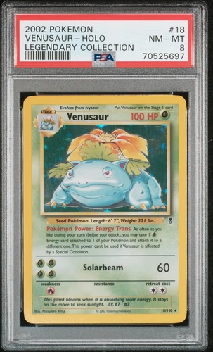 2002 Pokemon Legendary Collection Venusaur Holo #18 PSA 8