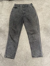 Lee Jeans Women's 14 Medium Gray Denim Stone Wash Cotton Straight Leg 5-Pockets