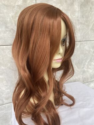 Long Wavy Copper Red Auburn Synthetic Hair Wig Women Natural  display picture 1