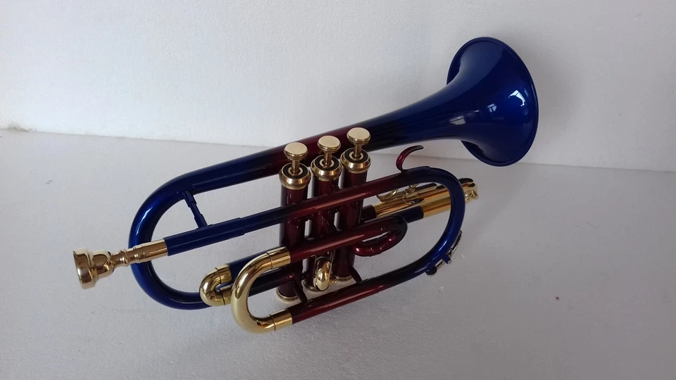 SALE !!! BRAND NEW CORNET MULTICOLOR Bb FLAT CORNET WITH FREE HARD CASE+M/P - Image 4 of 4