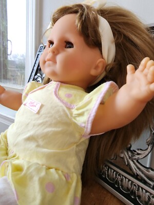 1980s Zapf Creation Beautiful Girl Baby Doll 16 Inch All Original