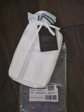 RESTORATION HARDWARE ITALIAN HOTEL SATIN STITCH NOCTURNE BLUE EURO PILLOW SHAM