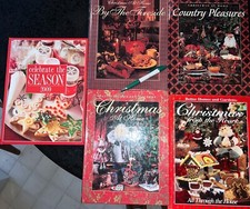 5 Books Christmas Home Better Homes  Gardens Recipes Cross Stitch, Crafts