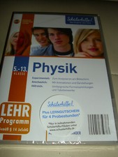 SCHÜLERHILFE PHYSIK 5-13 KLASSE PC CD-ROM DRUK IN FLÜSSIGKEITEN REFLEXION.......