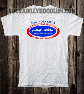 Retro Hot Rod Tee T Shirt Drag Race Racing NHRA NYC New York Street Race Winner