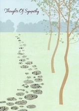 Sincere SYMPATHY LOSS Card, Comfort Pathway by Designer Greetings + Envelope