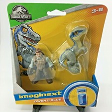 Imaginext Jurassic World Blue and Owen Figures New In Hand Velociraptor Dinosaur