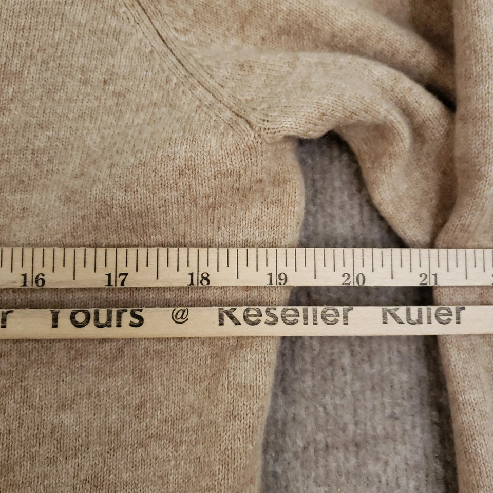 Madison Studio Cashmere Sweater Womens Medium Beige Crew Neck Pullover - Image 3 of 4