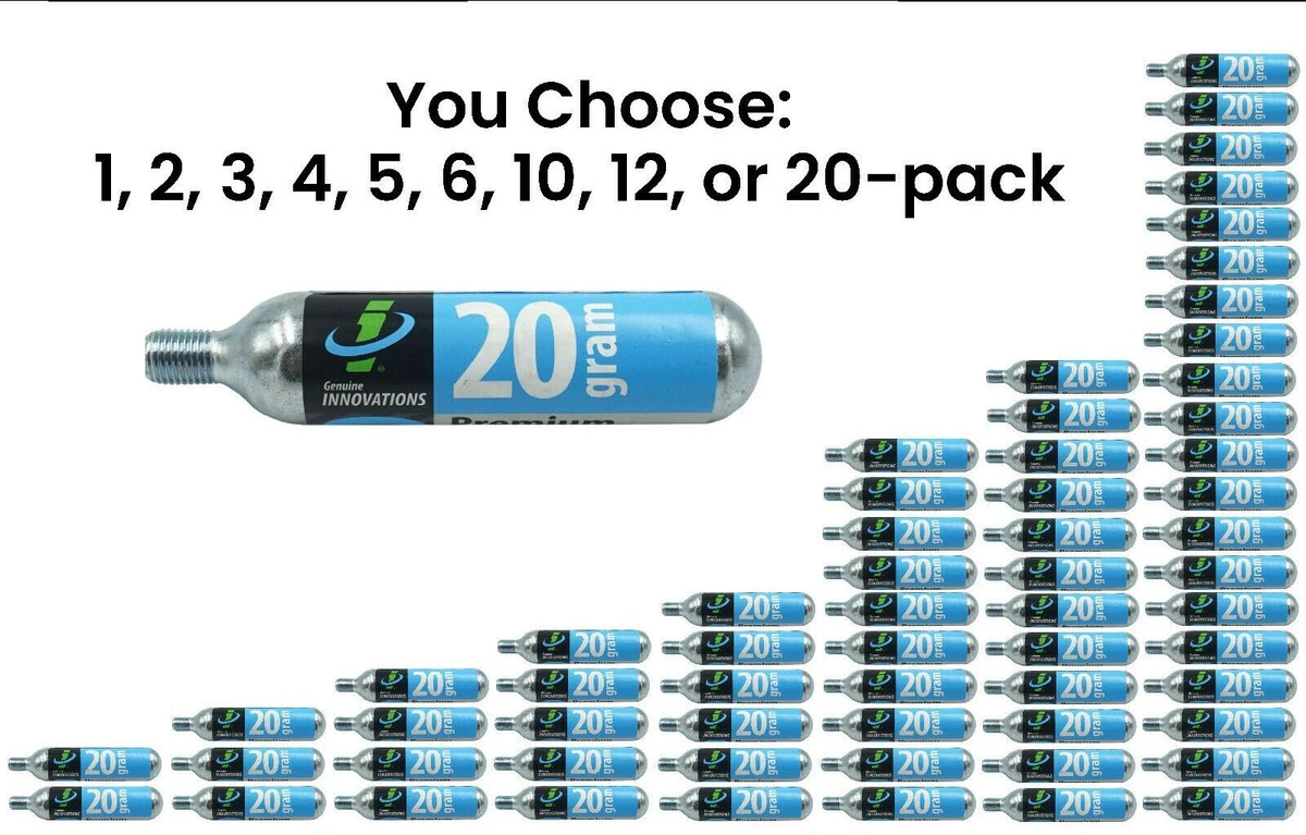 Genuine Innovations 20gram Threaded CO2 Cartridges Box Of 20