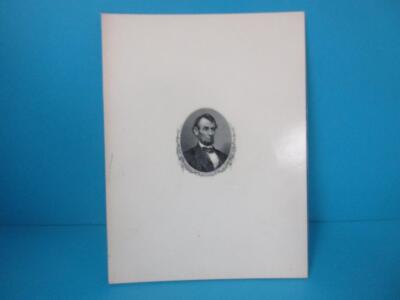 ANTIQUE BANKNOTE PROOF ENGRAVING ART PLATES ABRAHAM LINCOLN PRESIDENT TREASURY 5