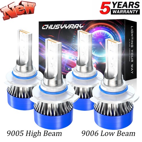 4x 9005+9006 LED Headlight Hi-Lo Beam Bulbs Kit For Mitsubishi Outlander 2007-13