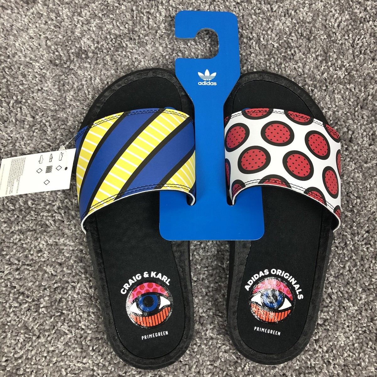 ?️ ADIDAS Slides Adilette Boost CRAIG & KARL Primegreen Sandals Adidas Originals x Craig & Karl Adilette Mens Boost Sandals  main image 3